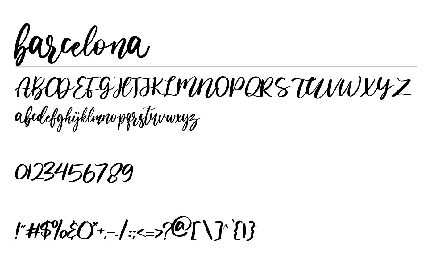 Barcelona Font preview