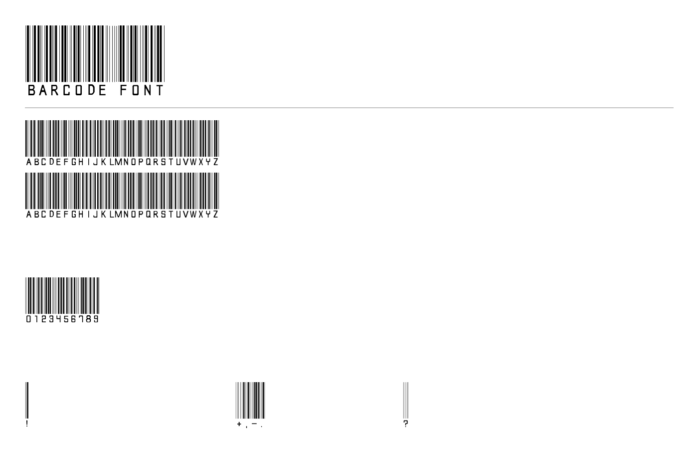 barcode font preview