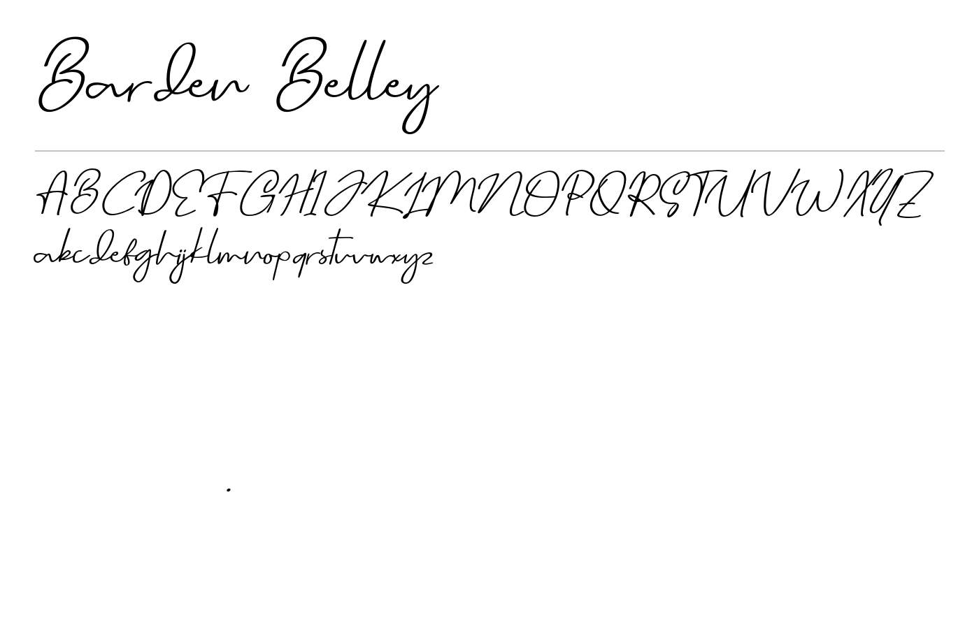 Barden Belley Font preview