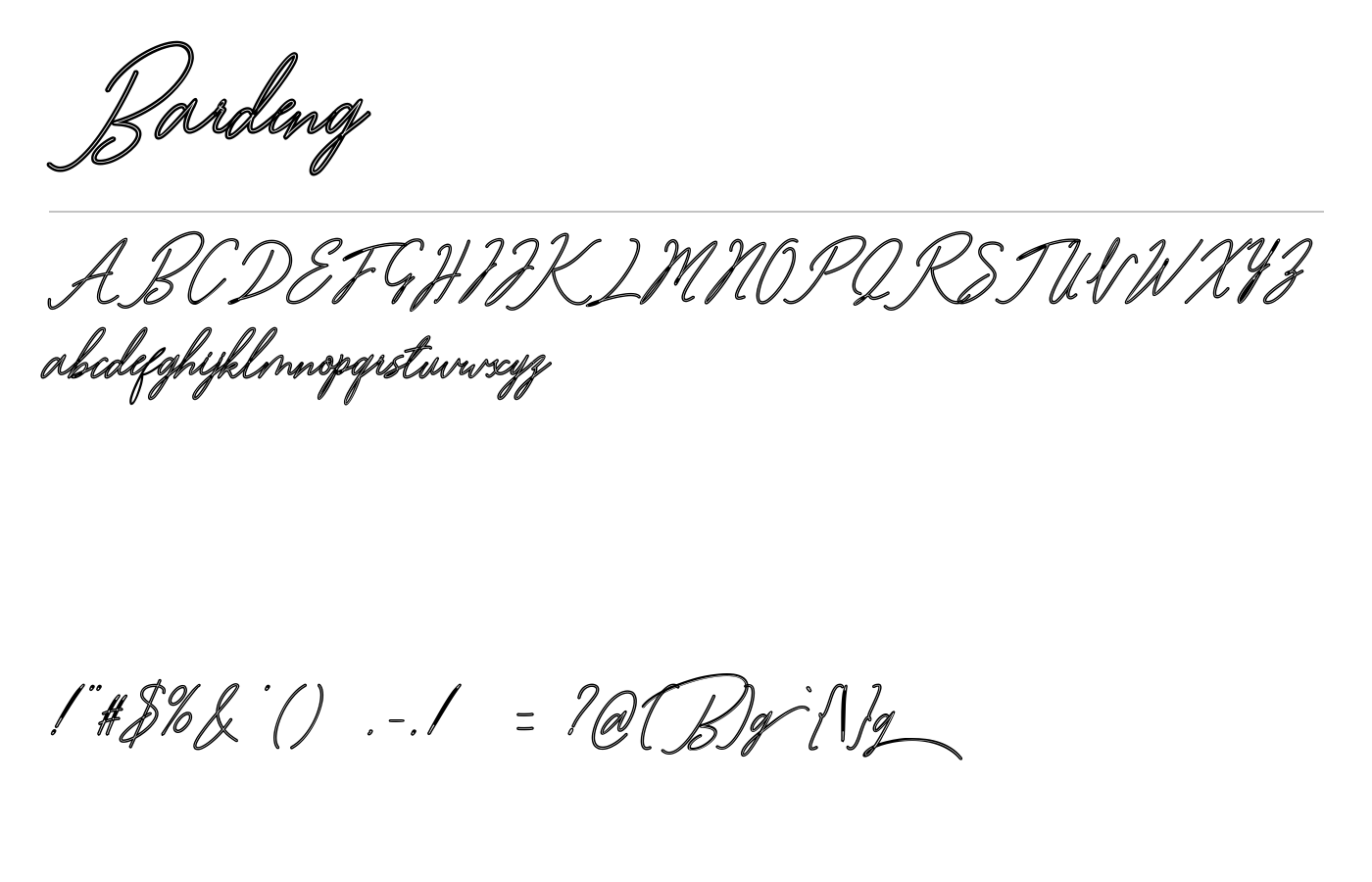 Bardeng Font preview