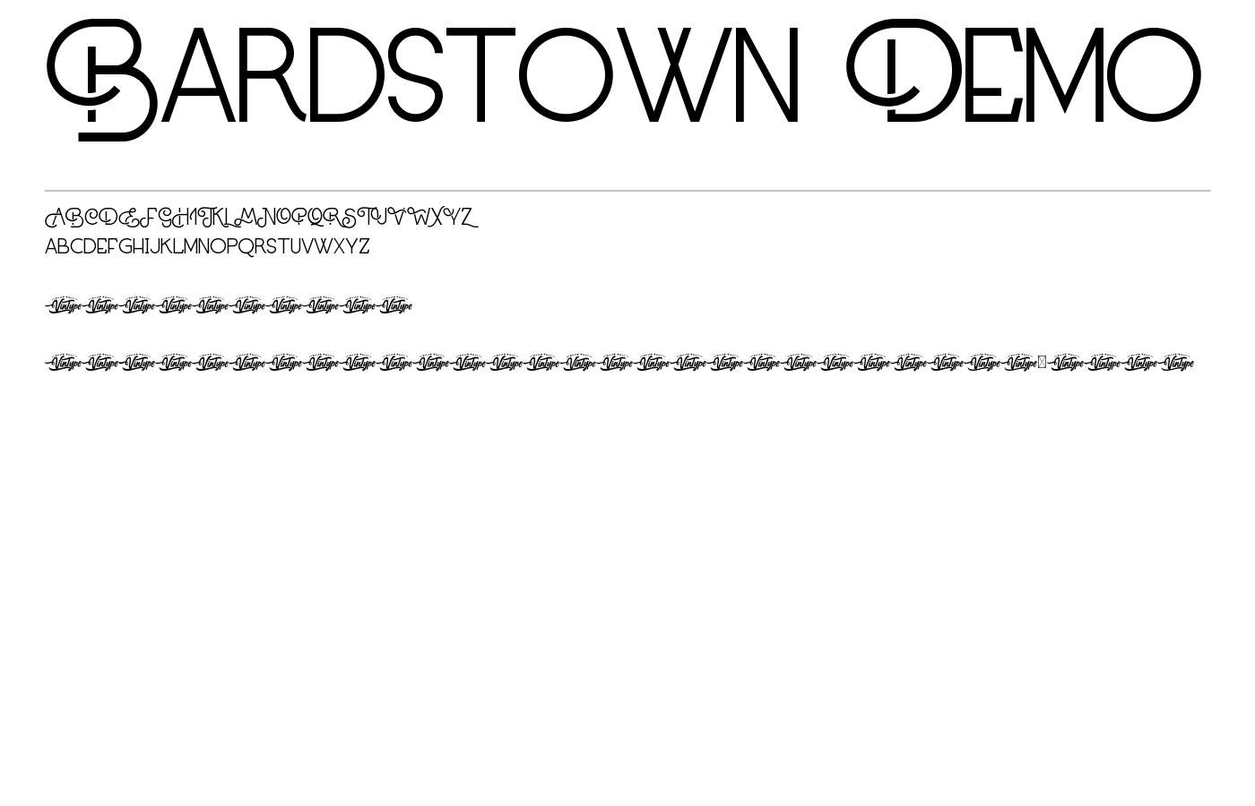 Bardstown Demo Font preview