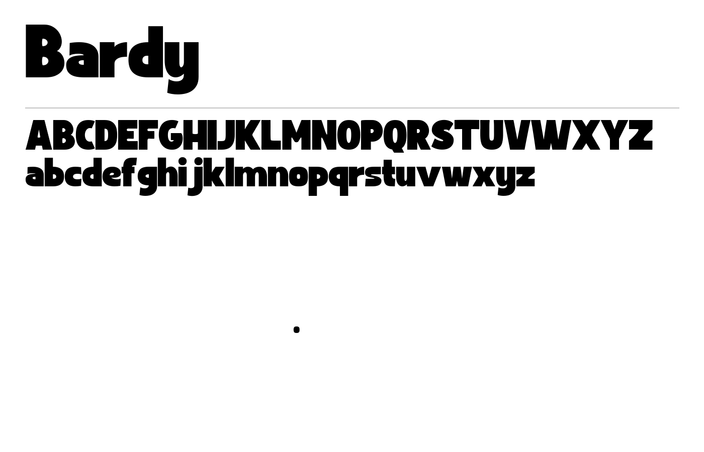 Bardy Font preview