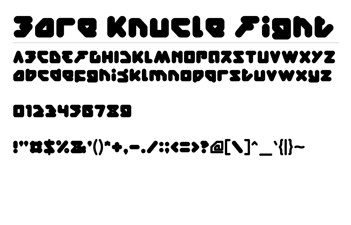 Bare Knucle Fight Font preview