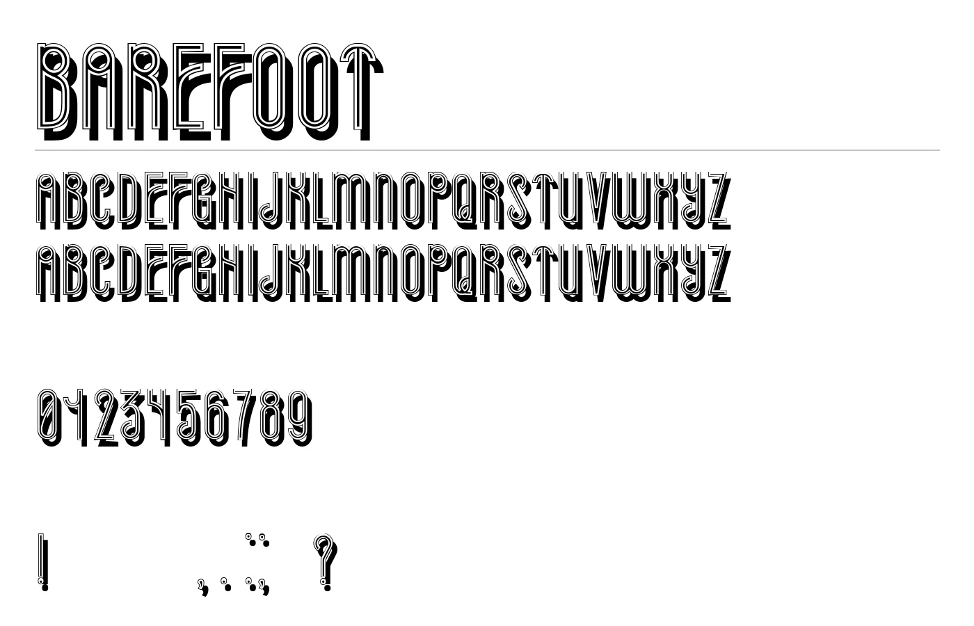 Barefoot Font preview