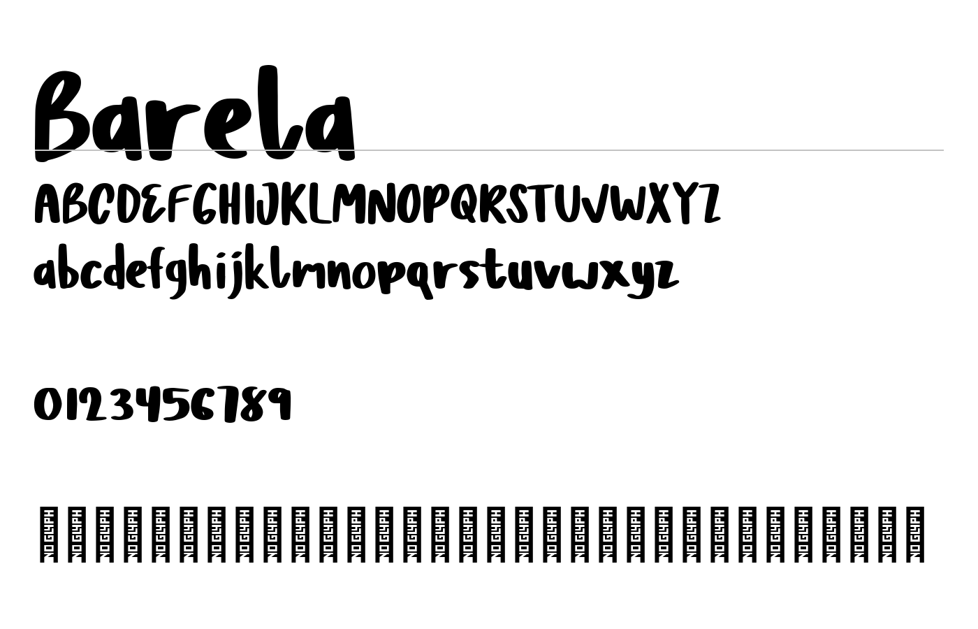 Barela Font preview