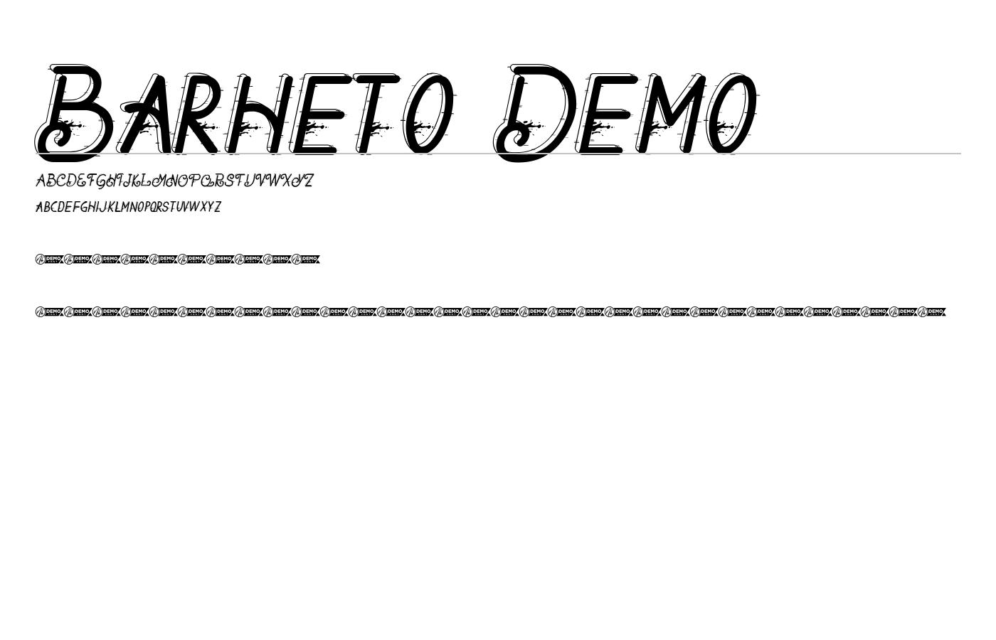 Barheto Demo Font preview