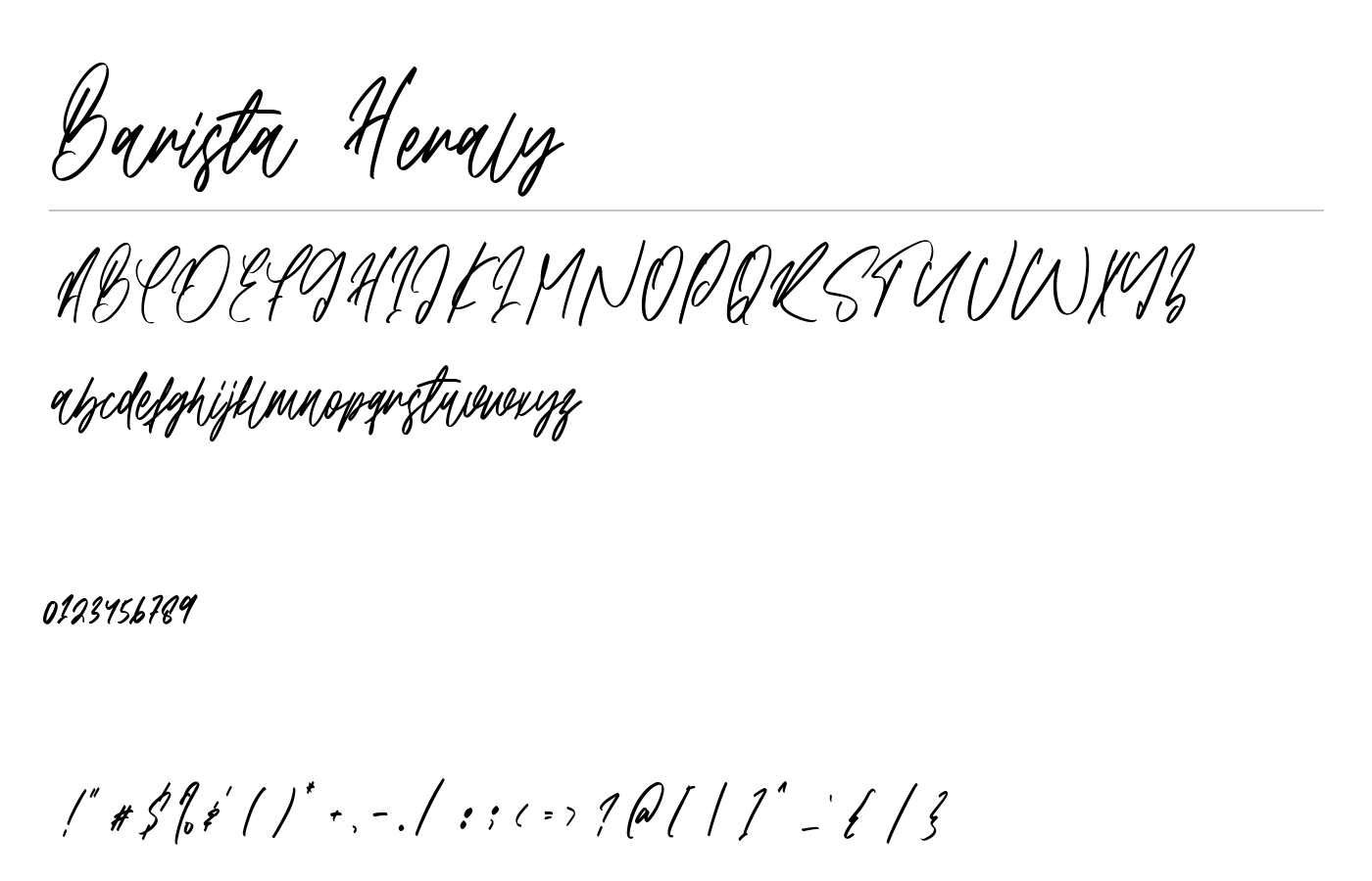 Barista Heraly Font preview