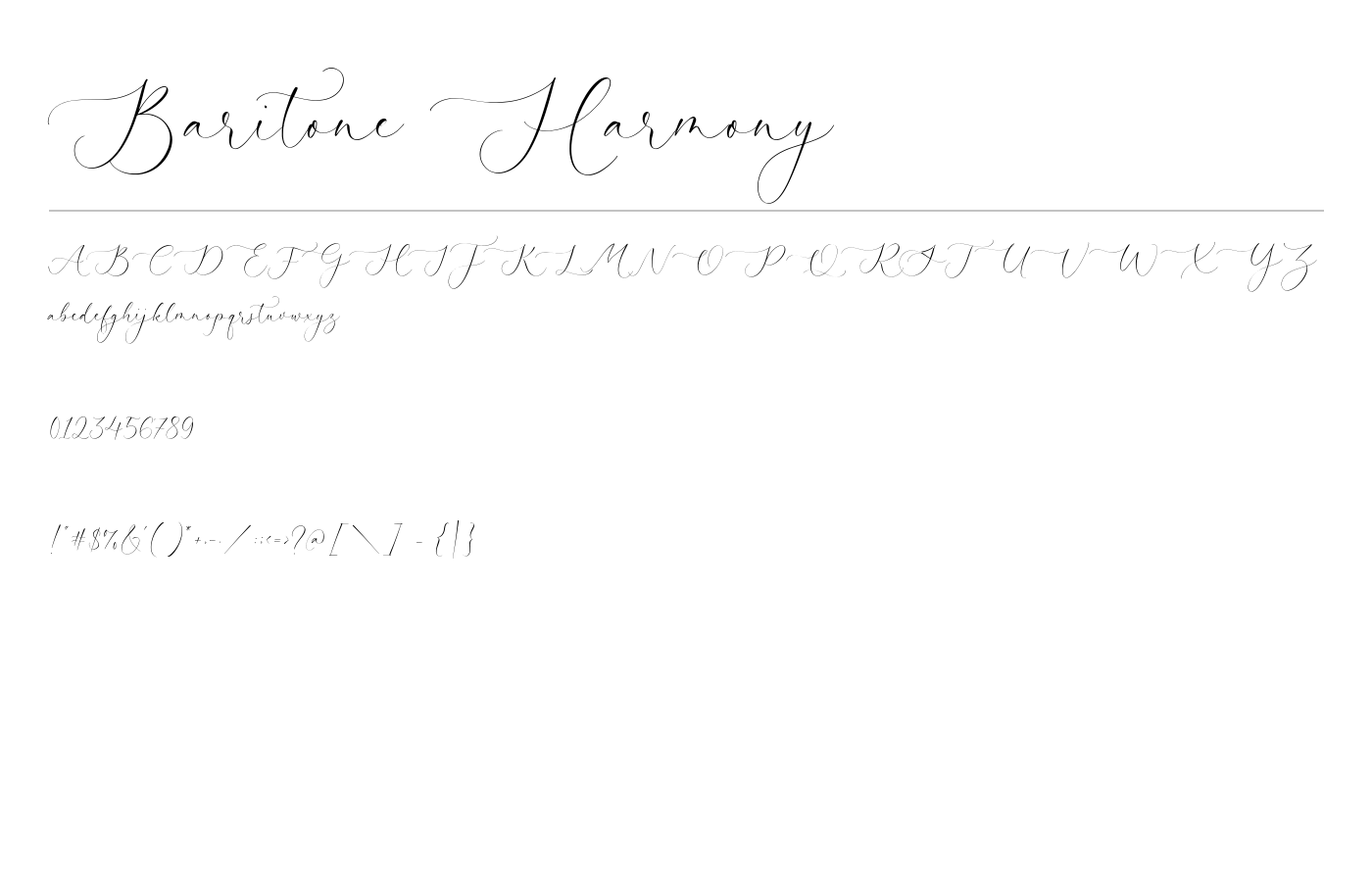 Baritone Harmony Font preview