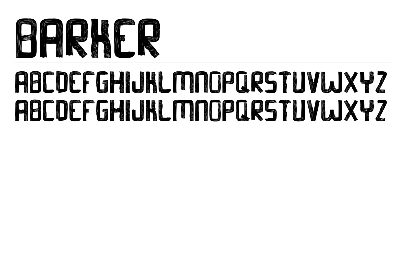 Barker Font preview
