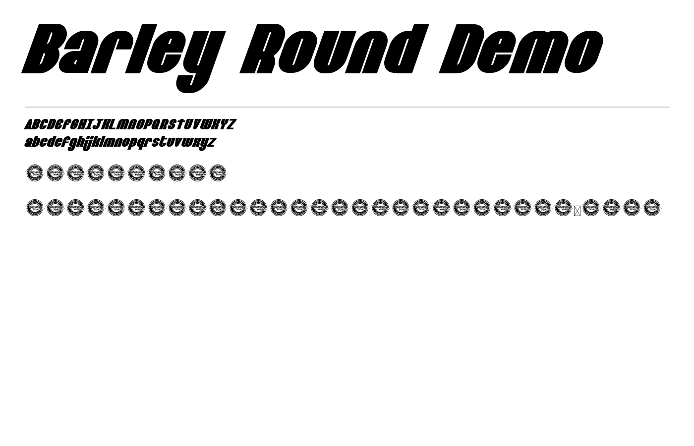Barley Round Demo Font preview