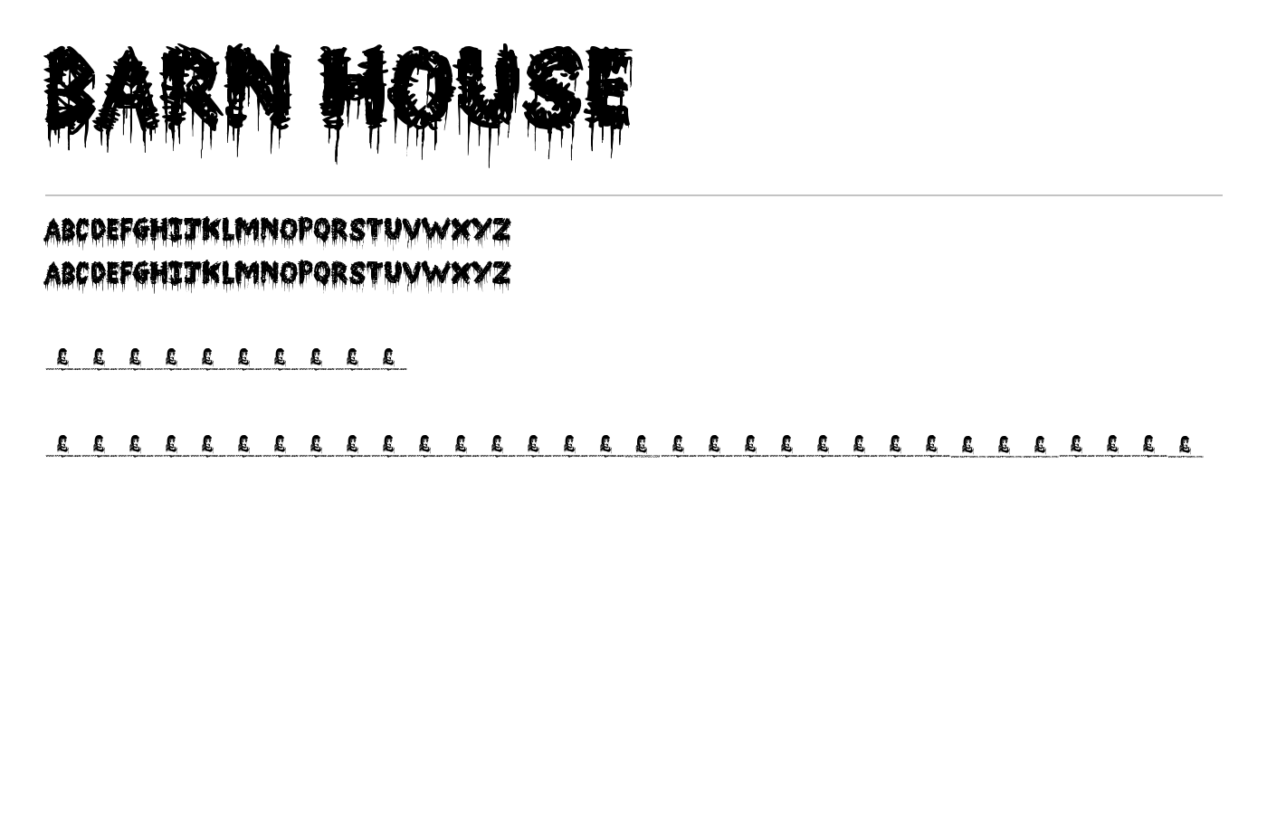 Barn House Font preview