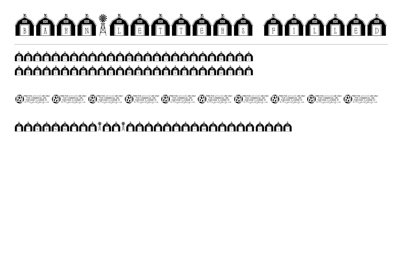 Barn-Letters Font preview