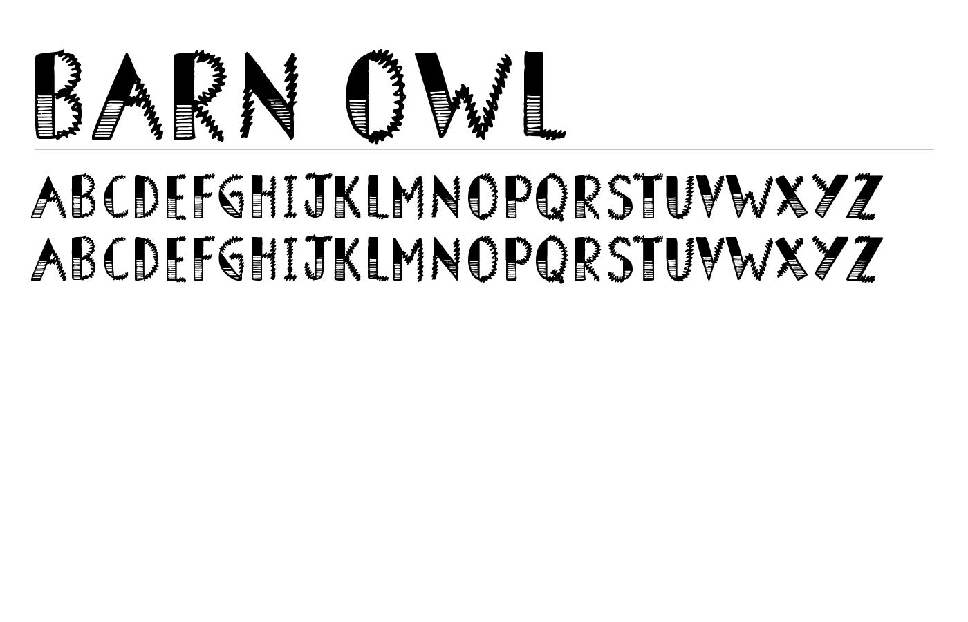 Barn Owl Font preview