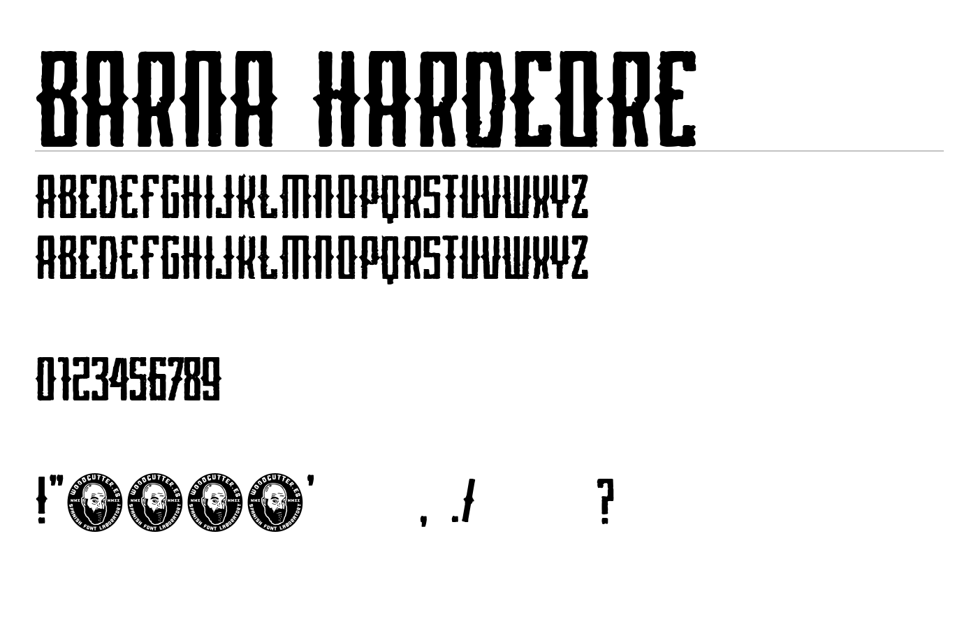 Barna Hardcore Font preview