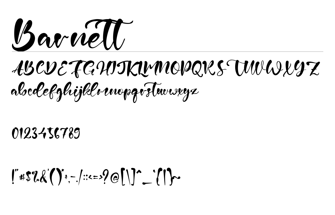 Barnett Font preview