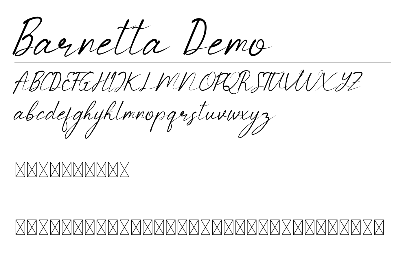 Barnetta Demo Font preview