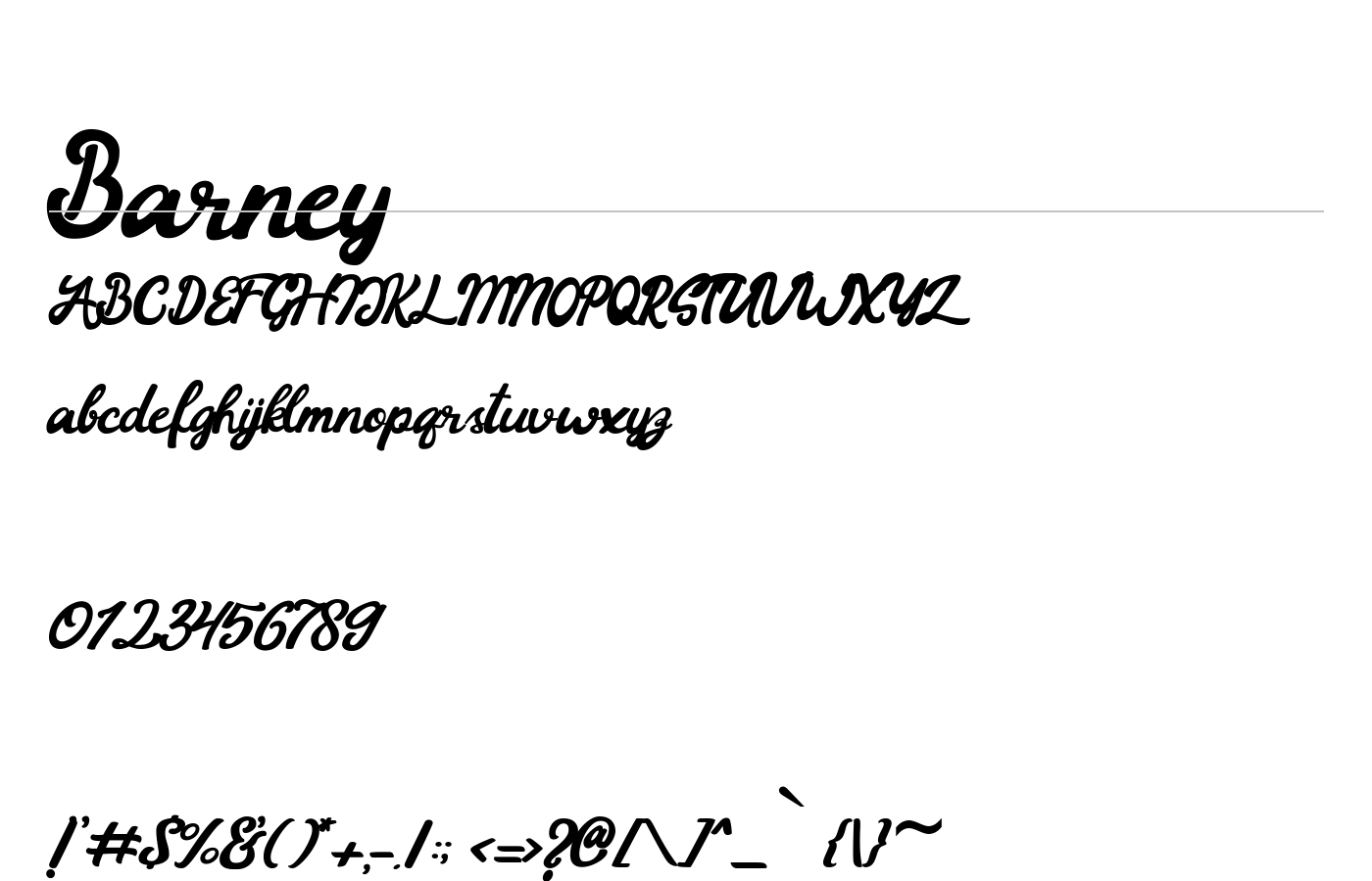 Barney Font preview