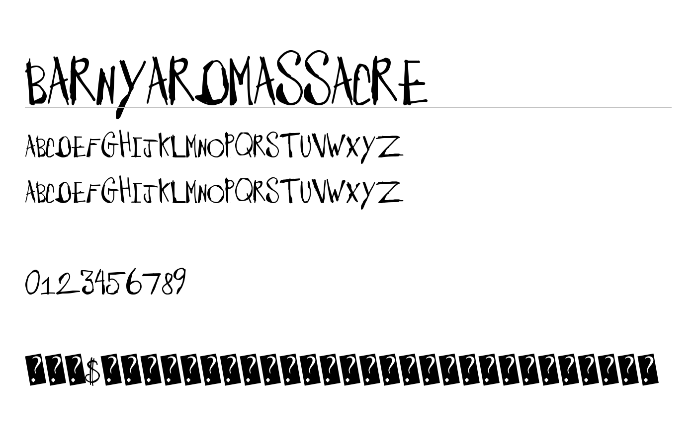 BarnyardMassacre Font preview