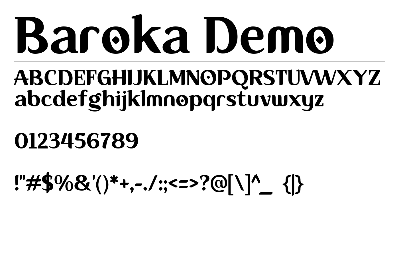 Baroka Font preview