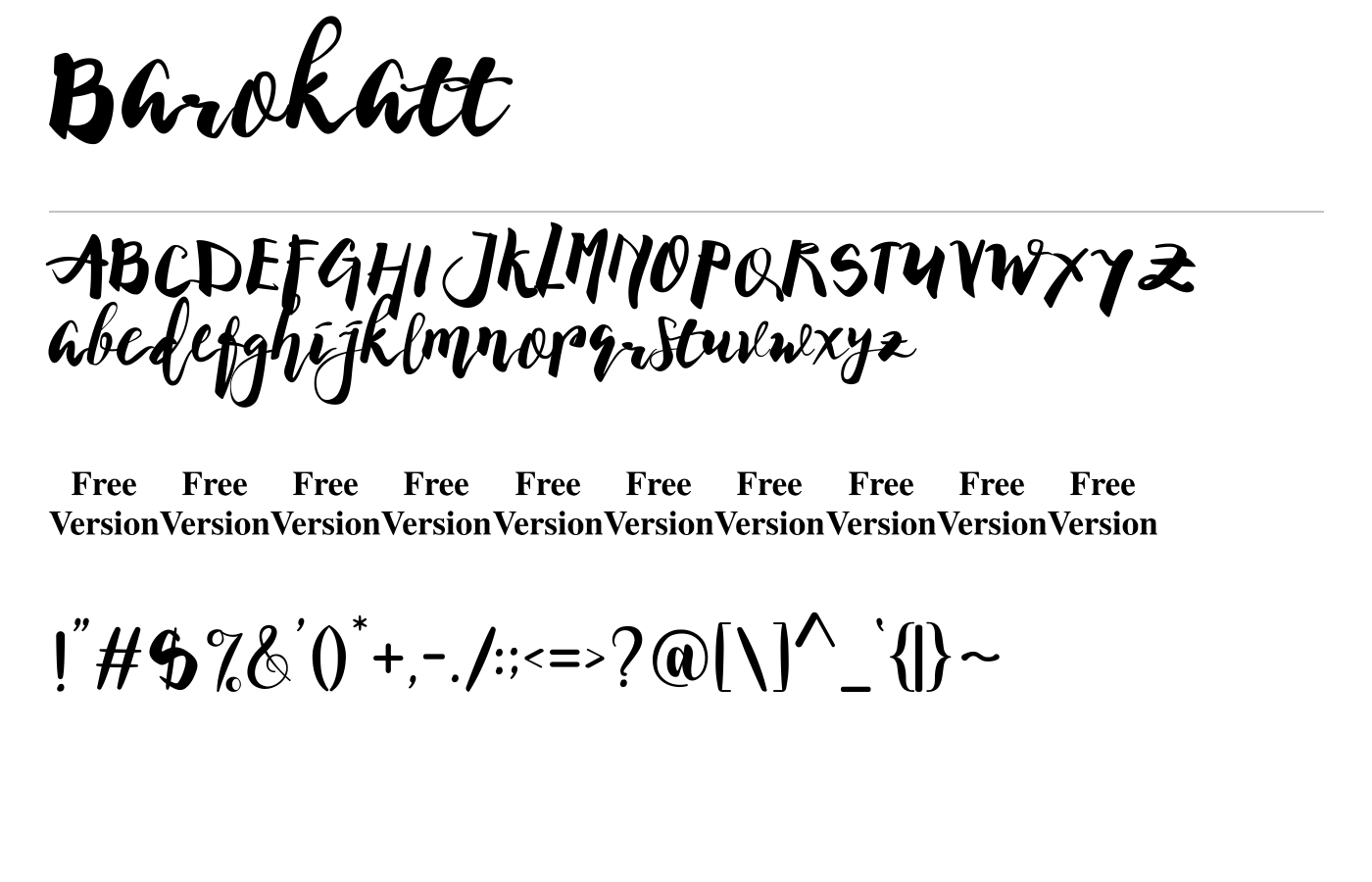 Barokatt Font preview