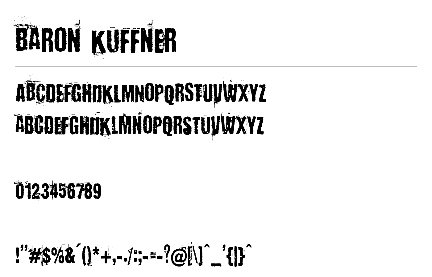 Baron Kuffner Font preview
