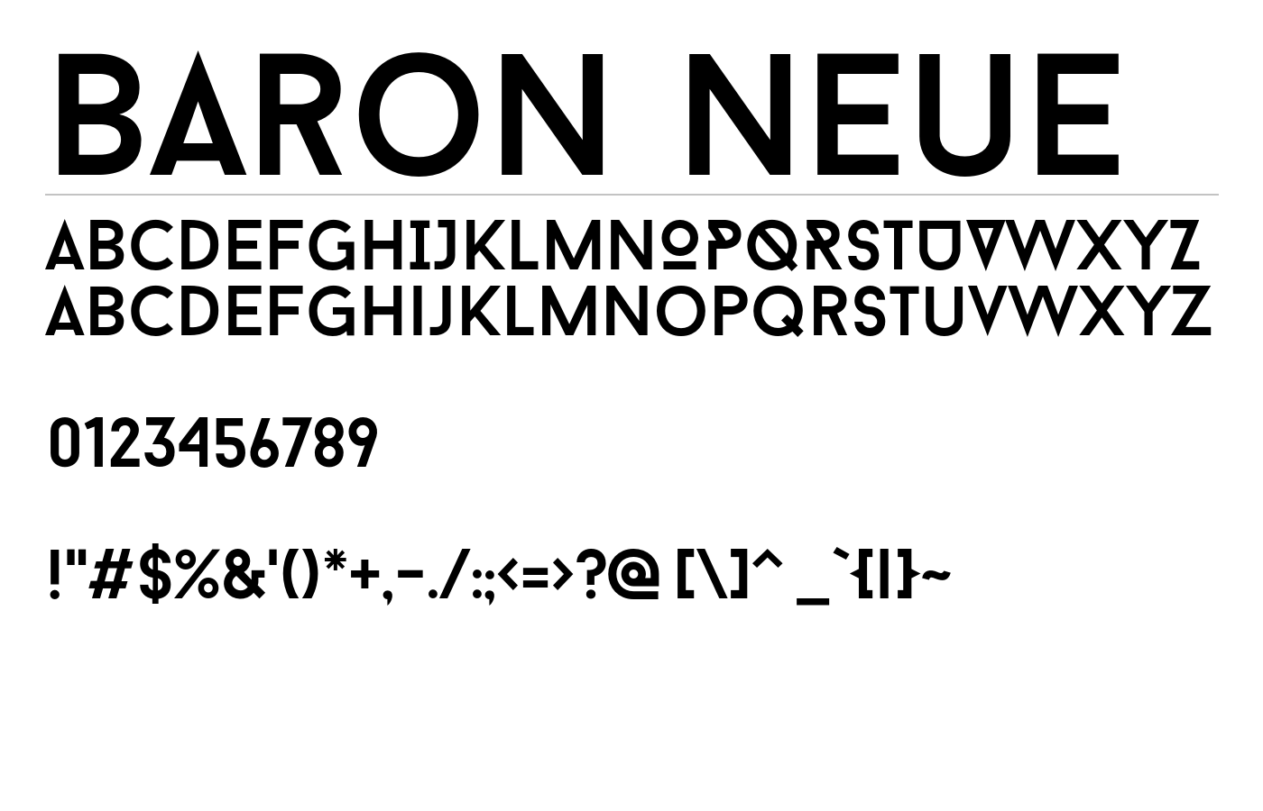 Baron Neue Font preview