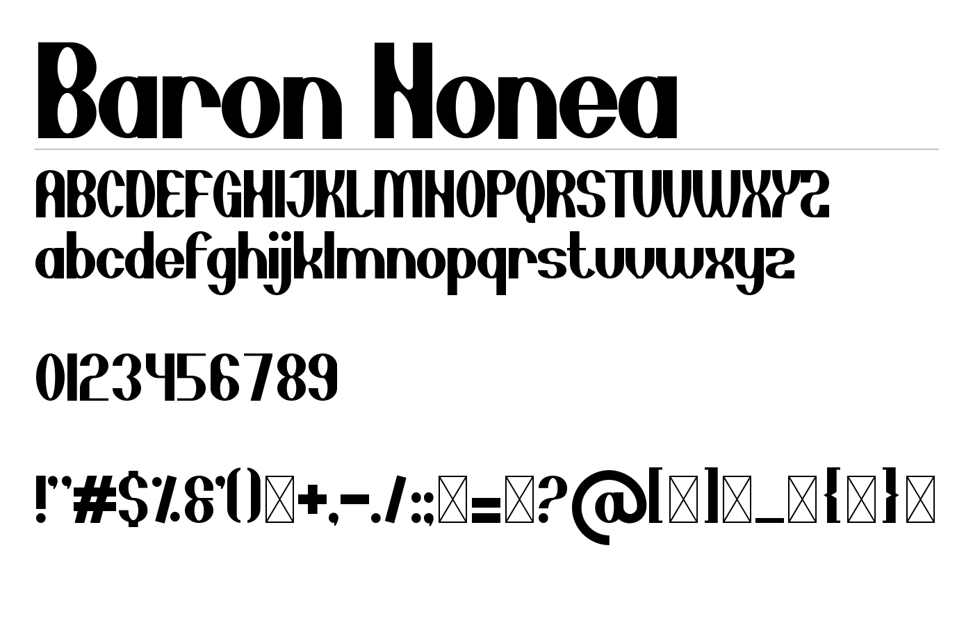 Baron Nonea Font preview