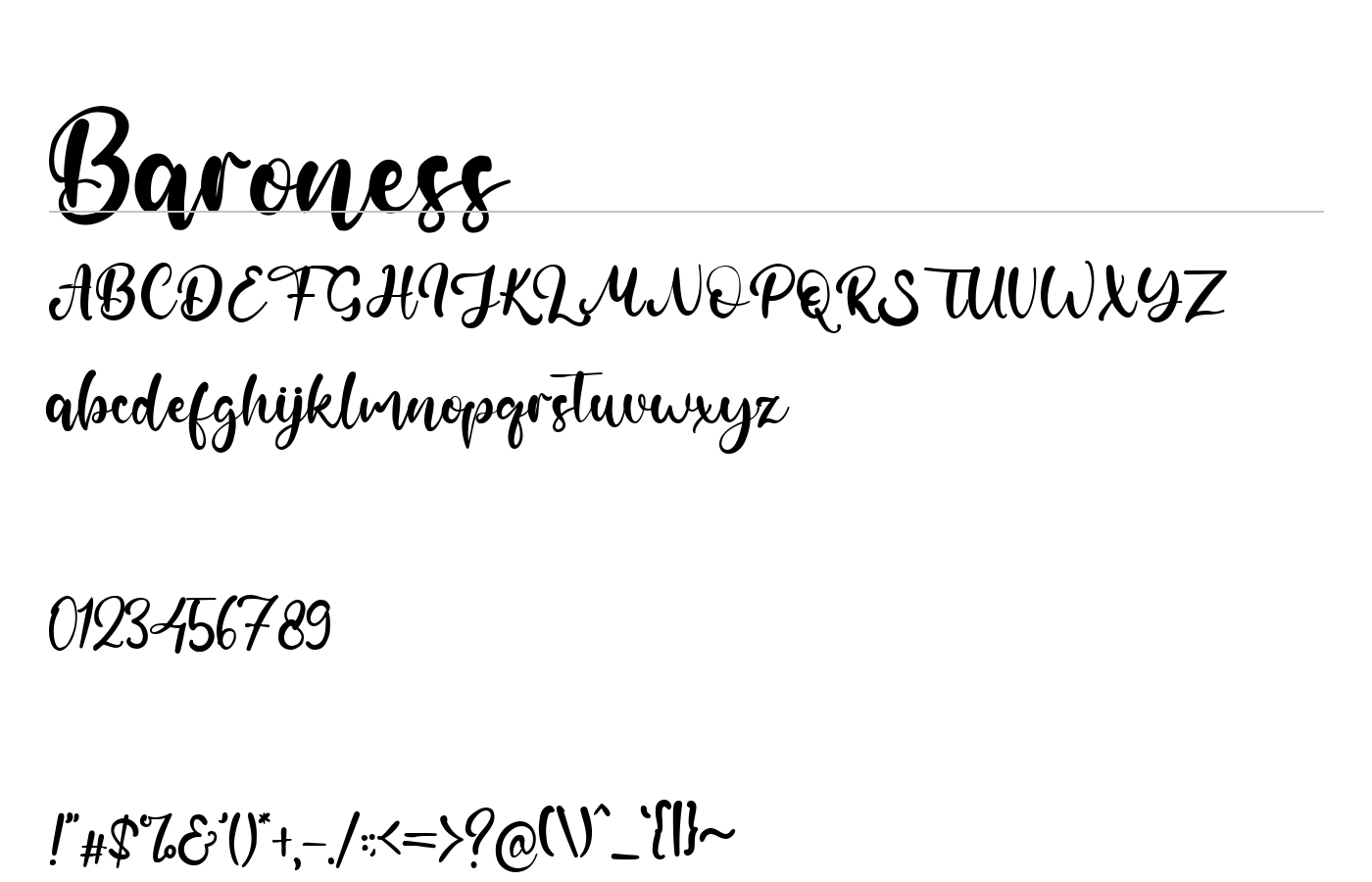 Baroness Font preview