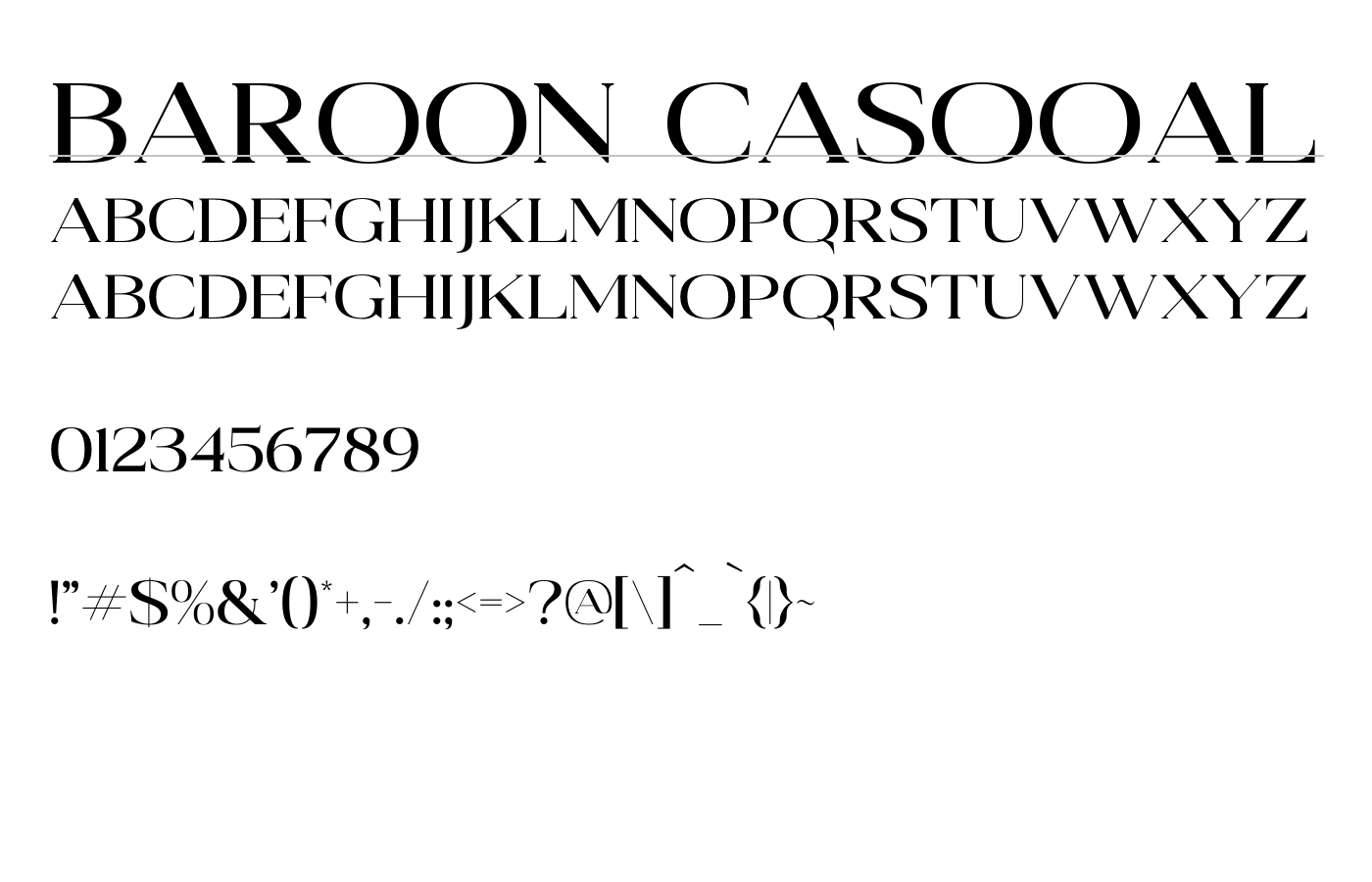 Baroon Casooal Font preview