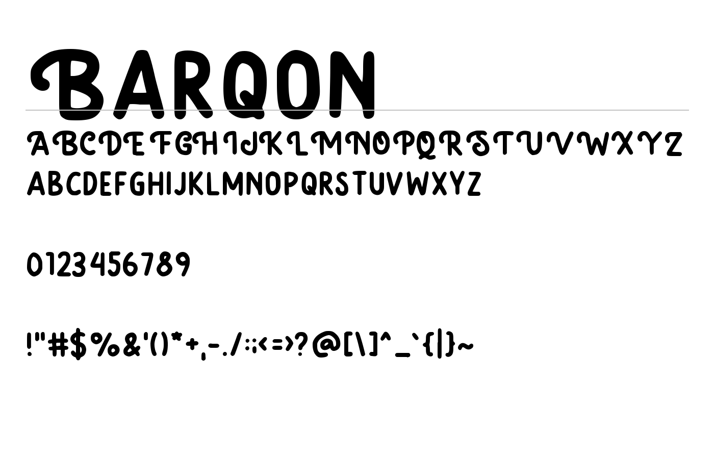 Barqon Font preview