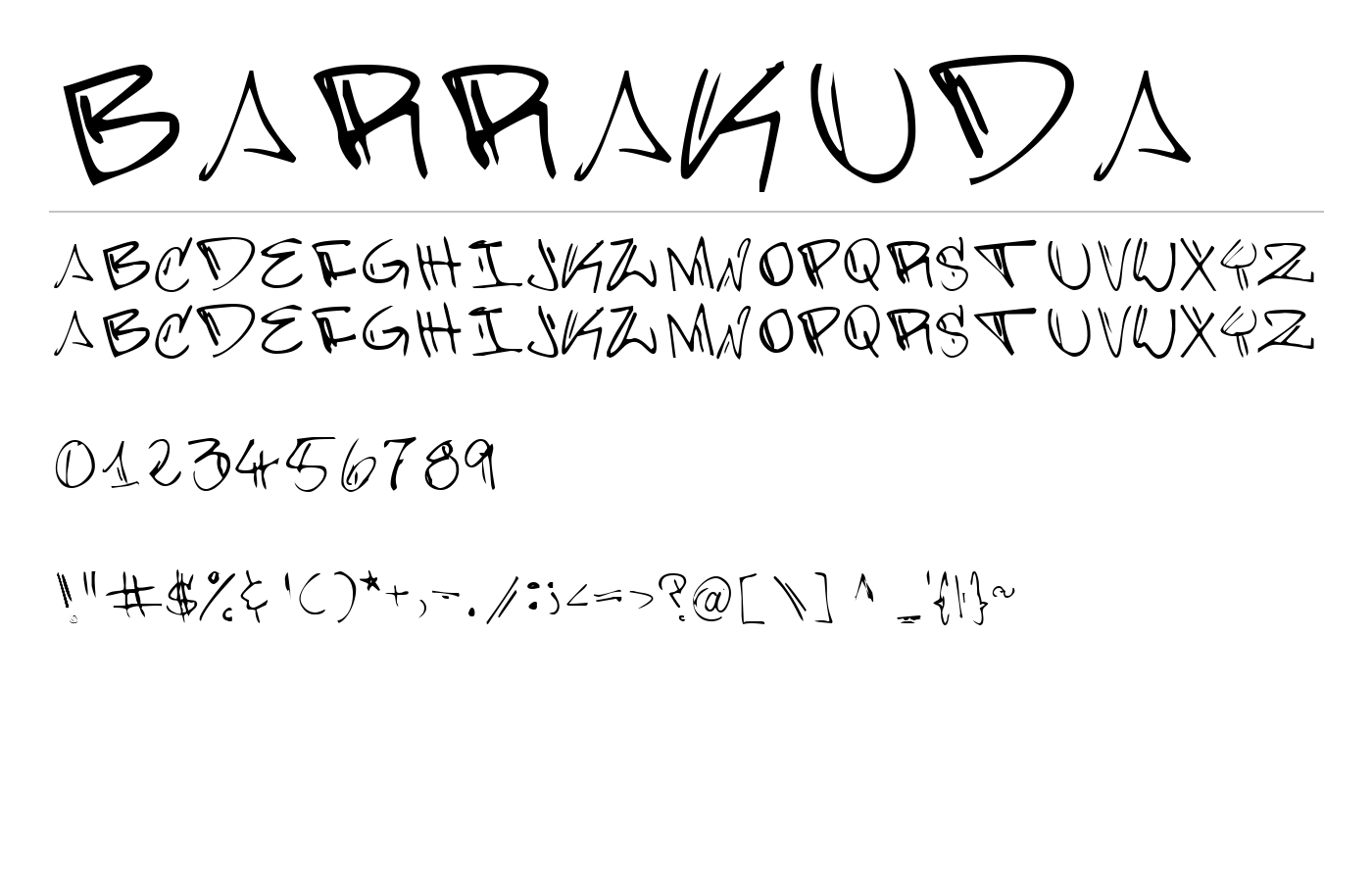 Barrakuda Font preview