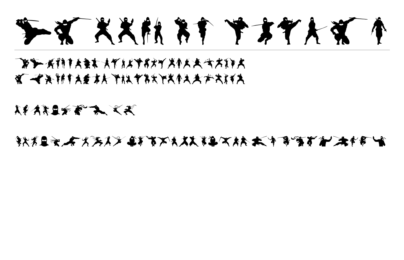 Barrel of Ninjas Font preview