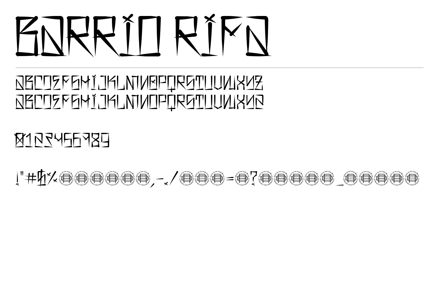 Barrio Rifa Font preview
