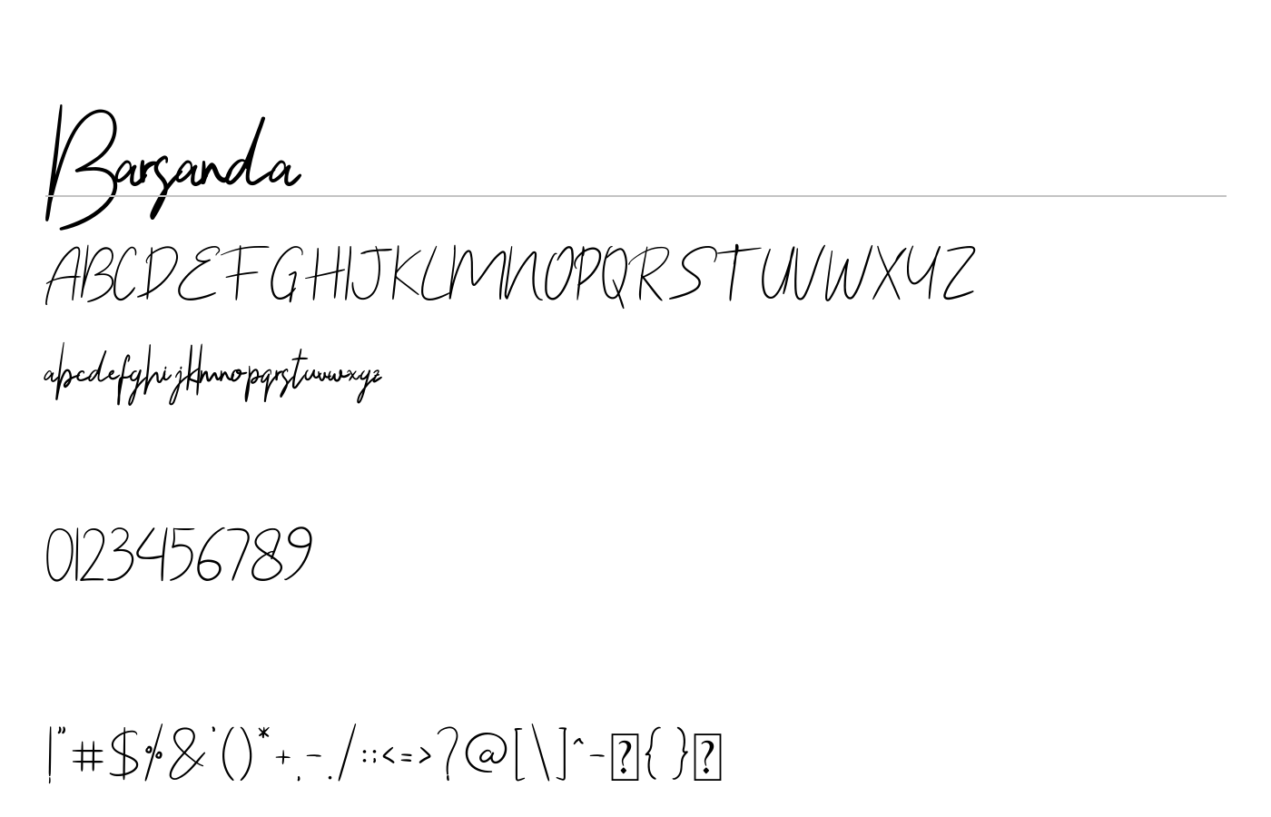 Barsanda Font preview