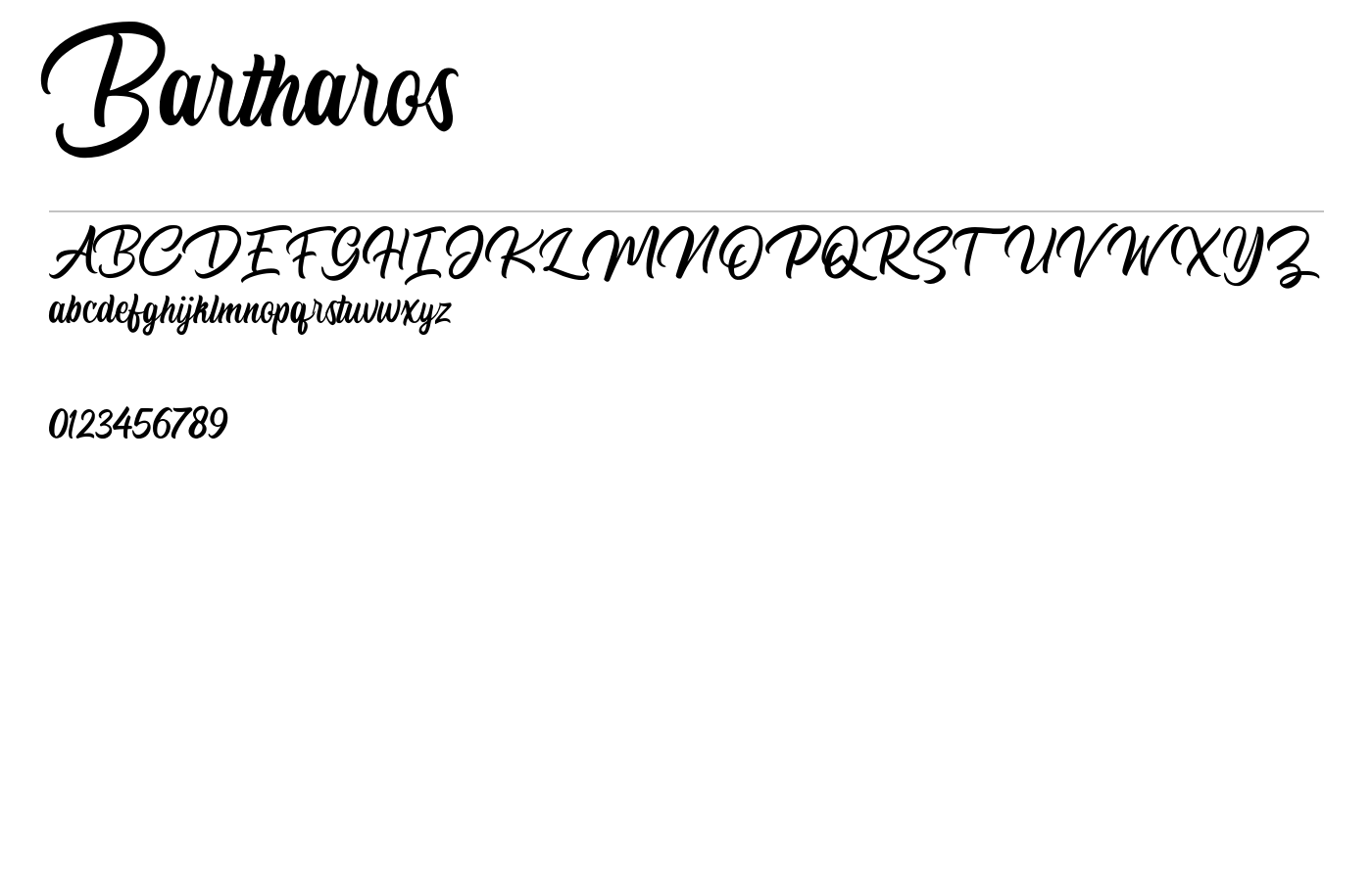 Bartharos Font preview