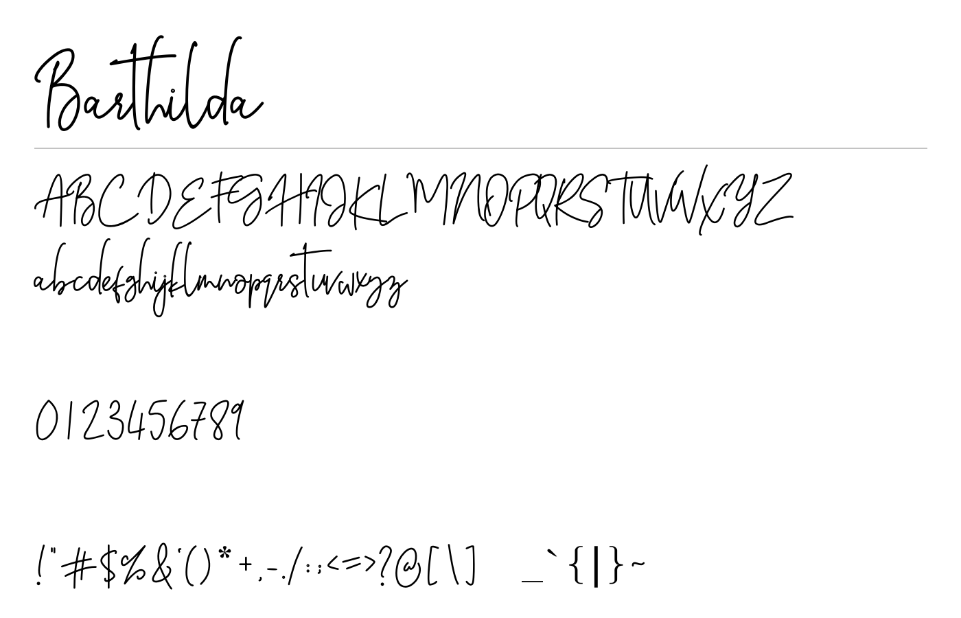Barthilda Font preview