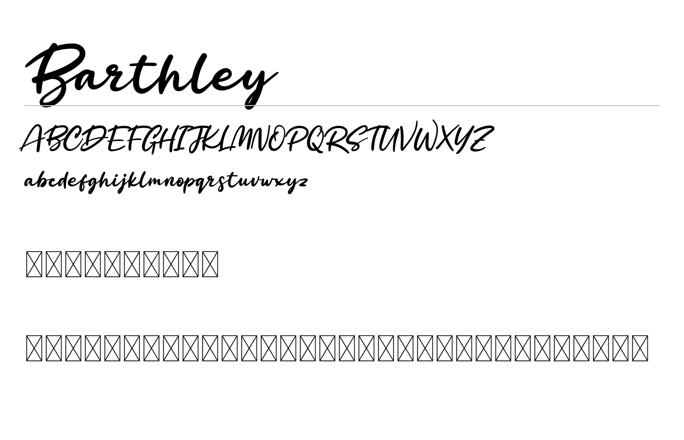 Barthley Font preview