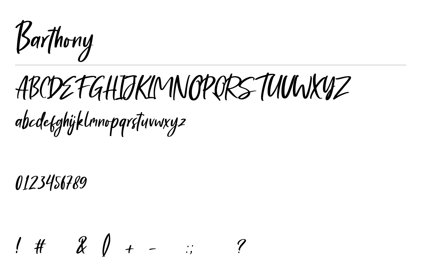 Barthony Font preview