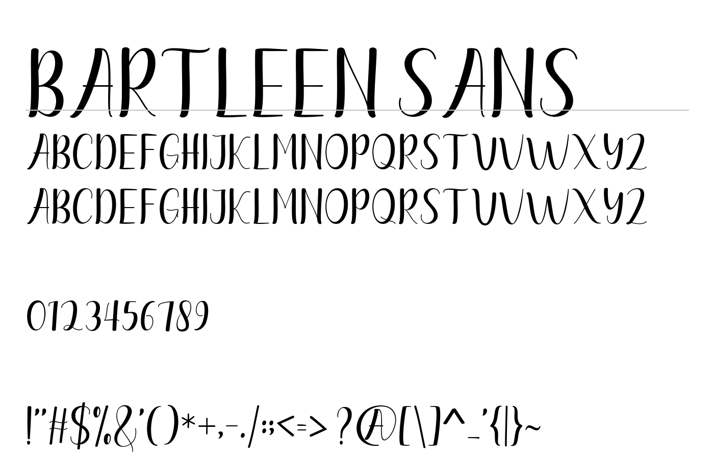 Bartleen Sans Font preview