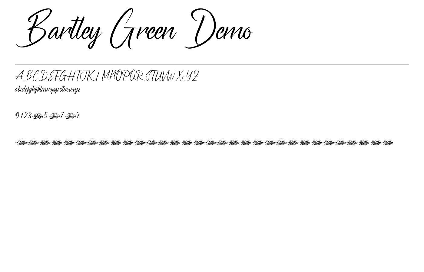 Bartley Green Demo Font preview