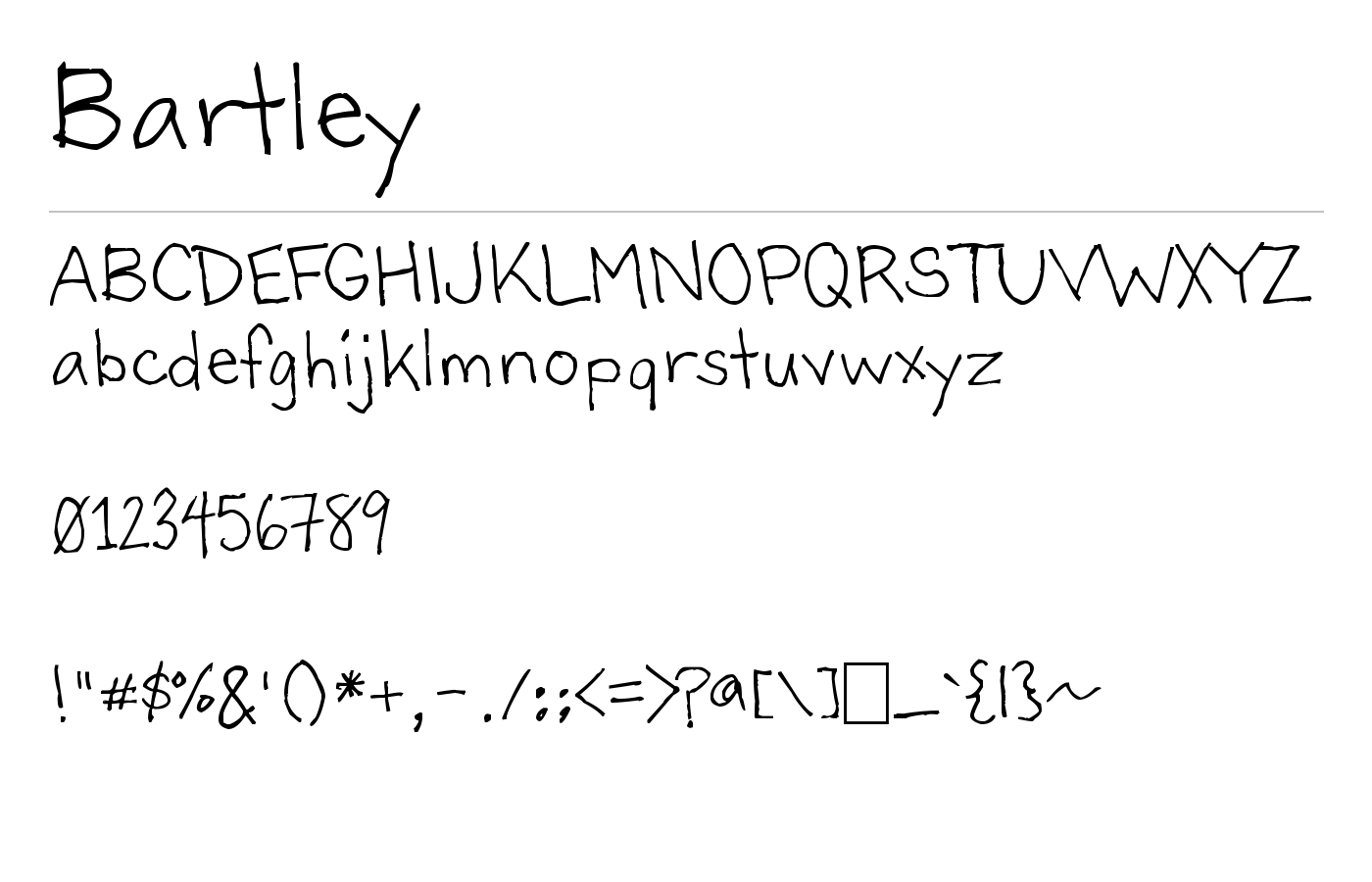 Bartley Font preview