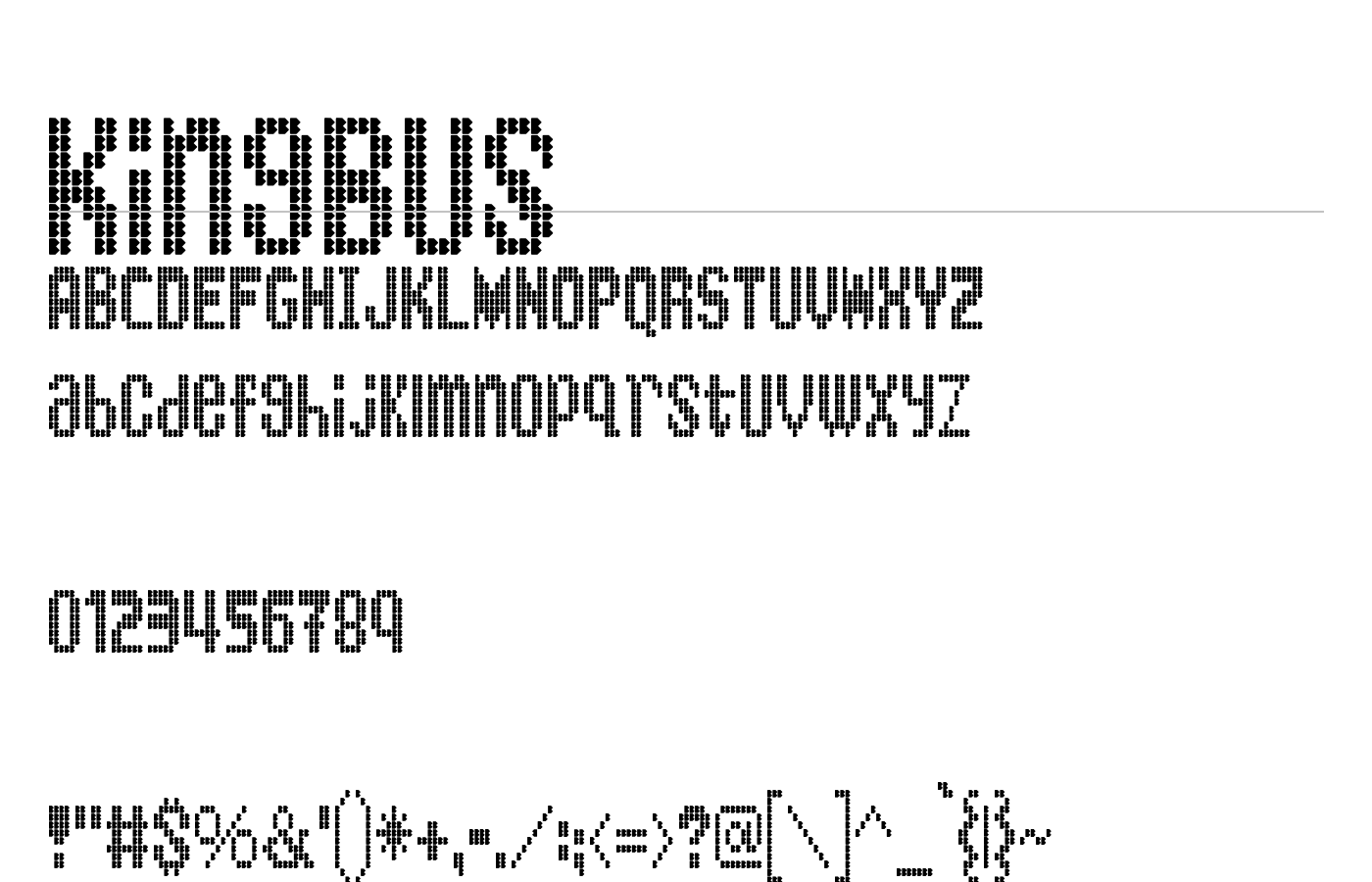 KingBus Font preview
