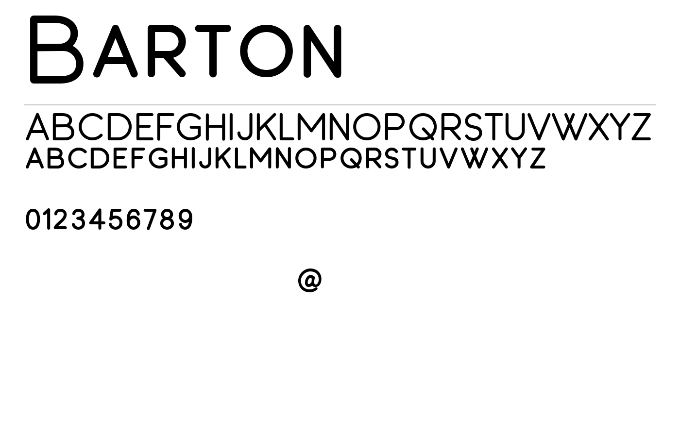 Barton Font preview