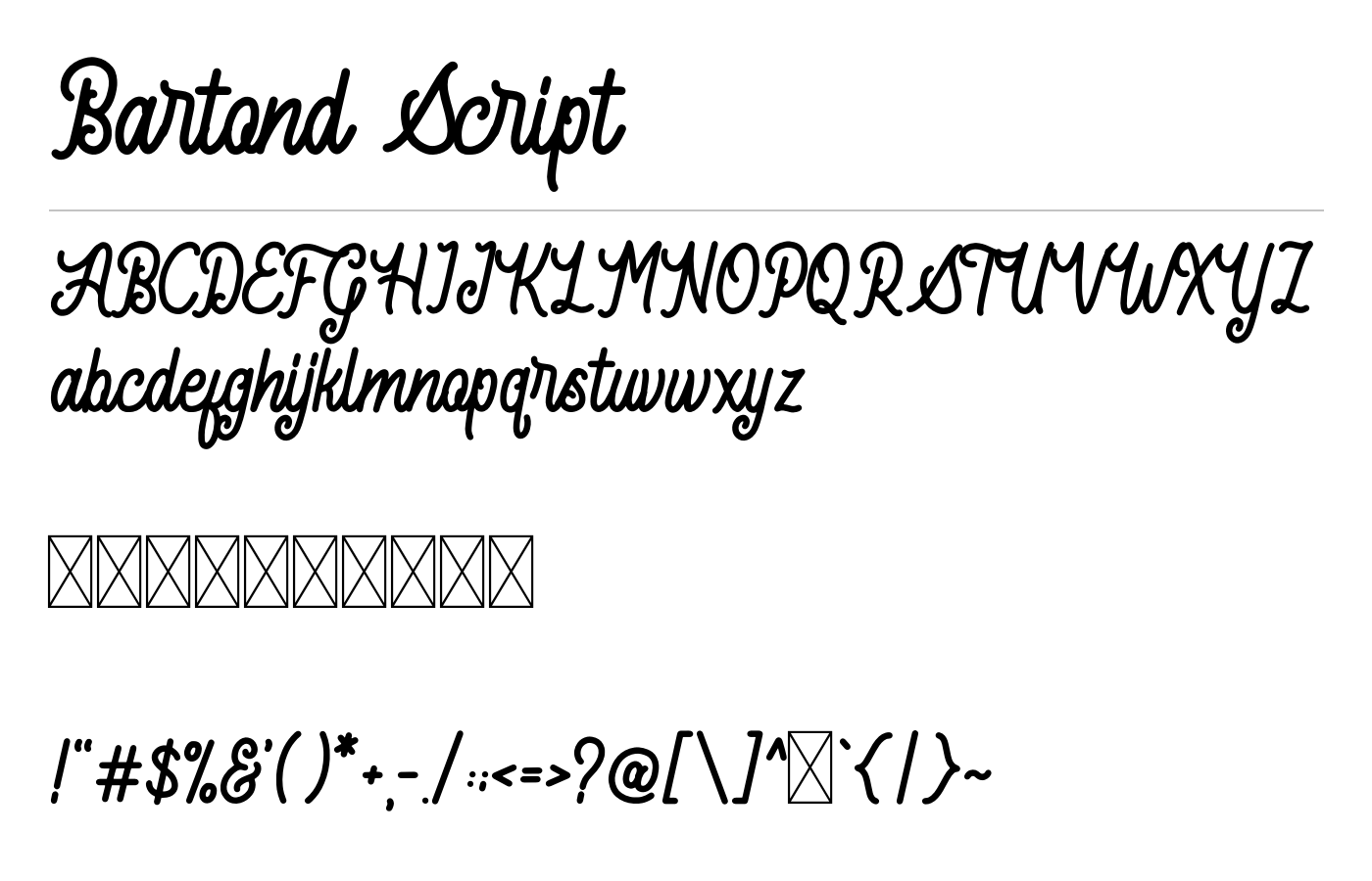 Bartond Script Font preview