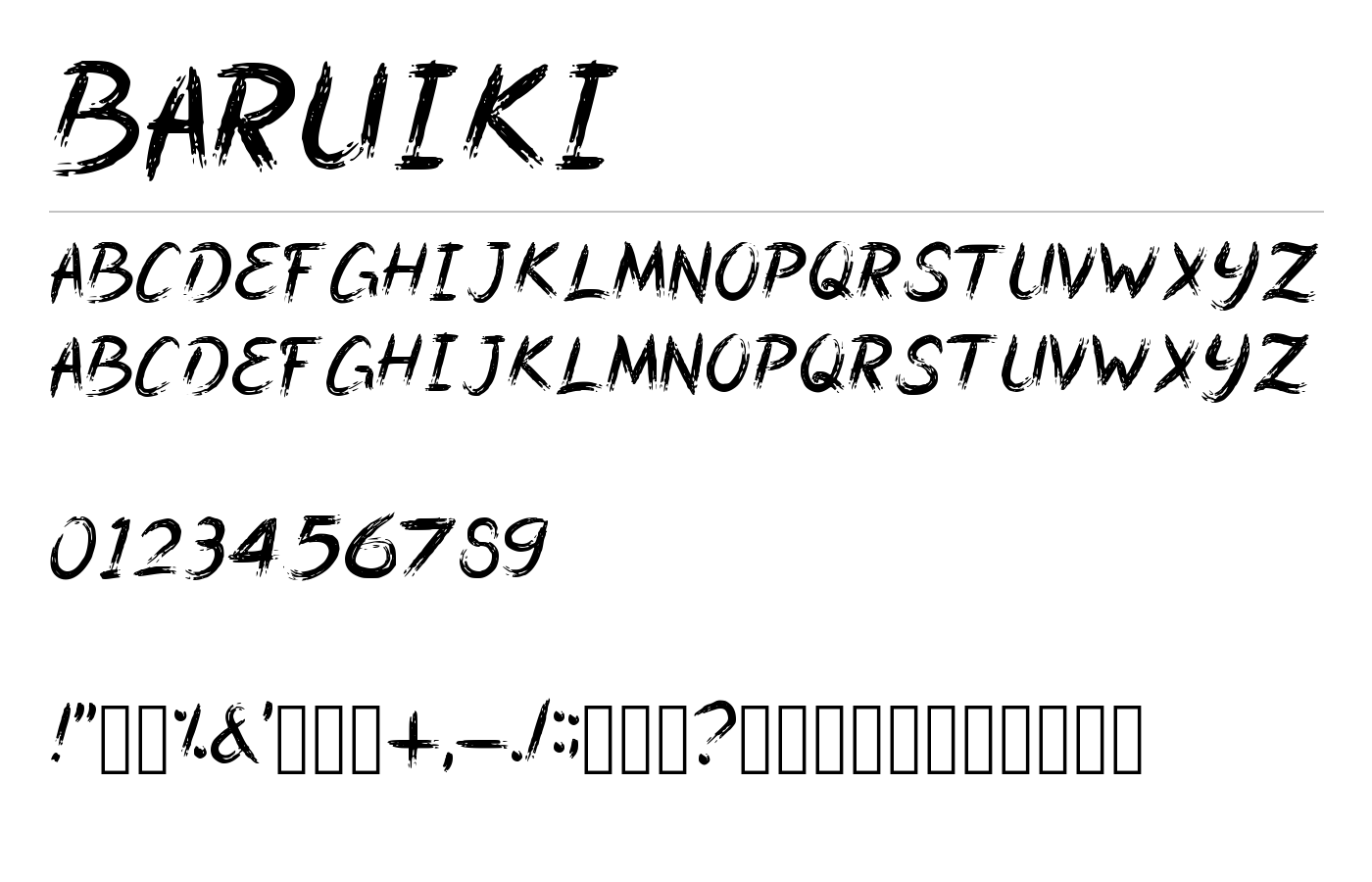 Baruiki Font preview