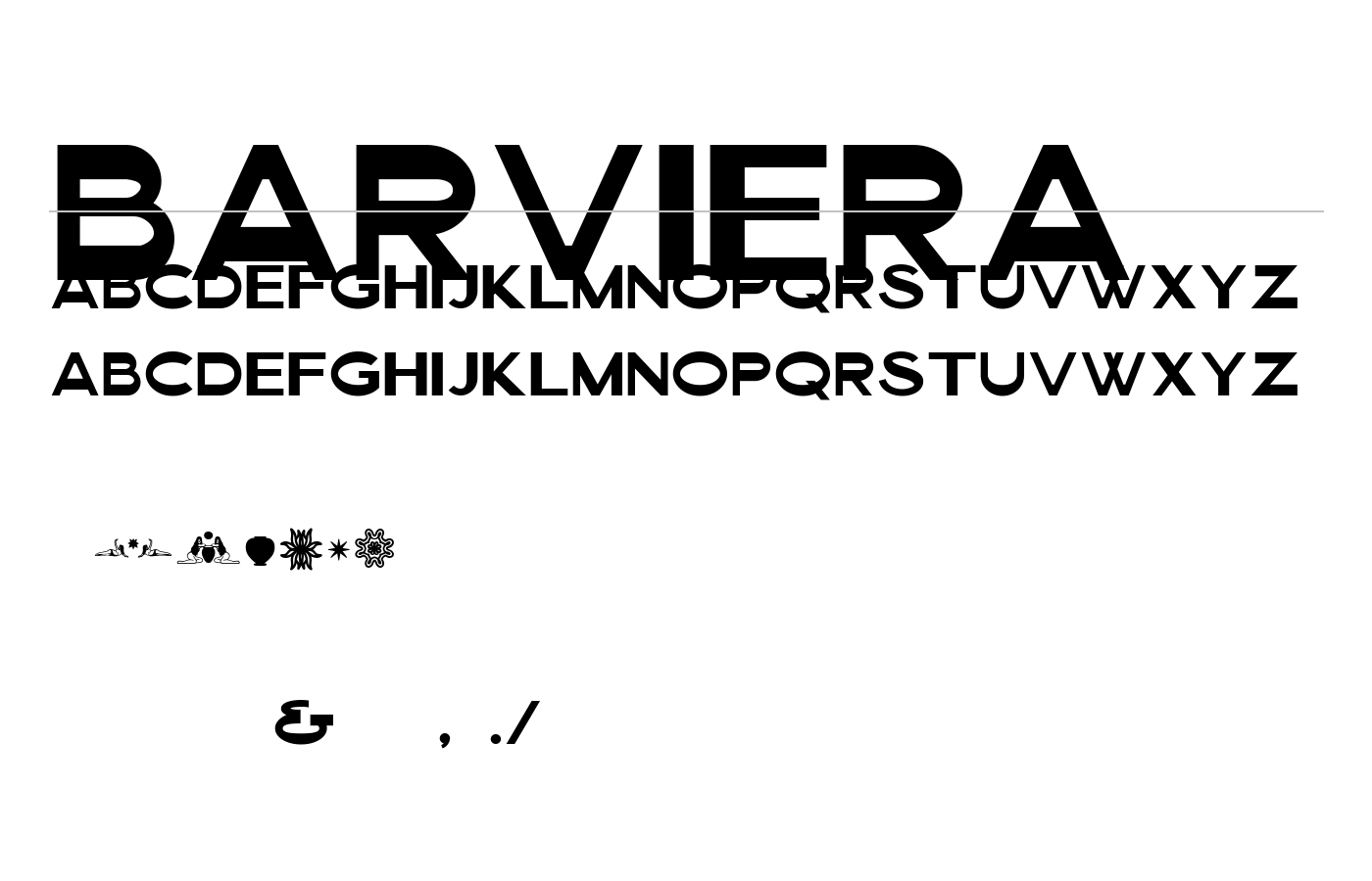Barviera Font preview
