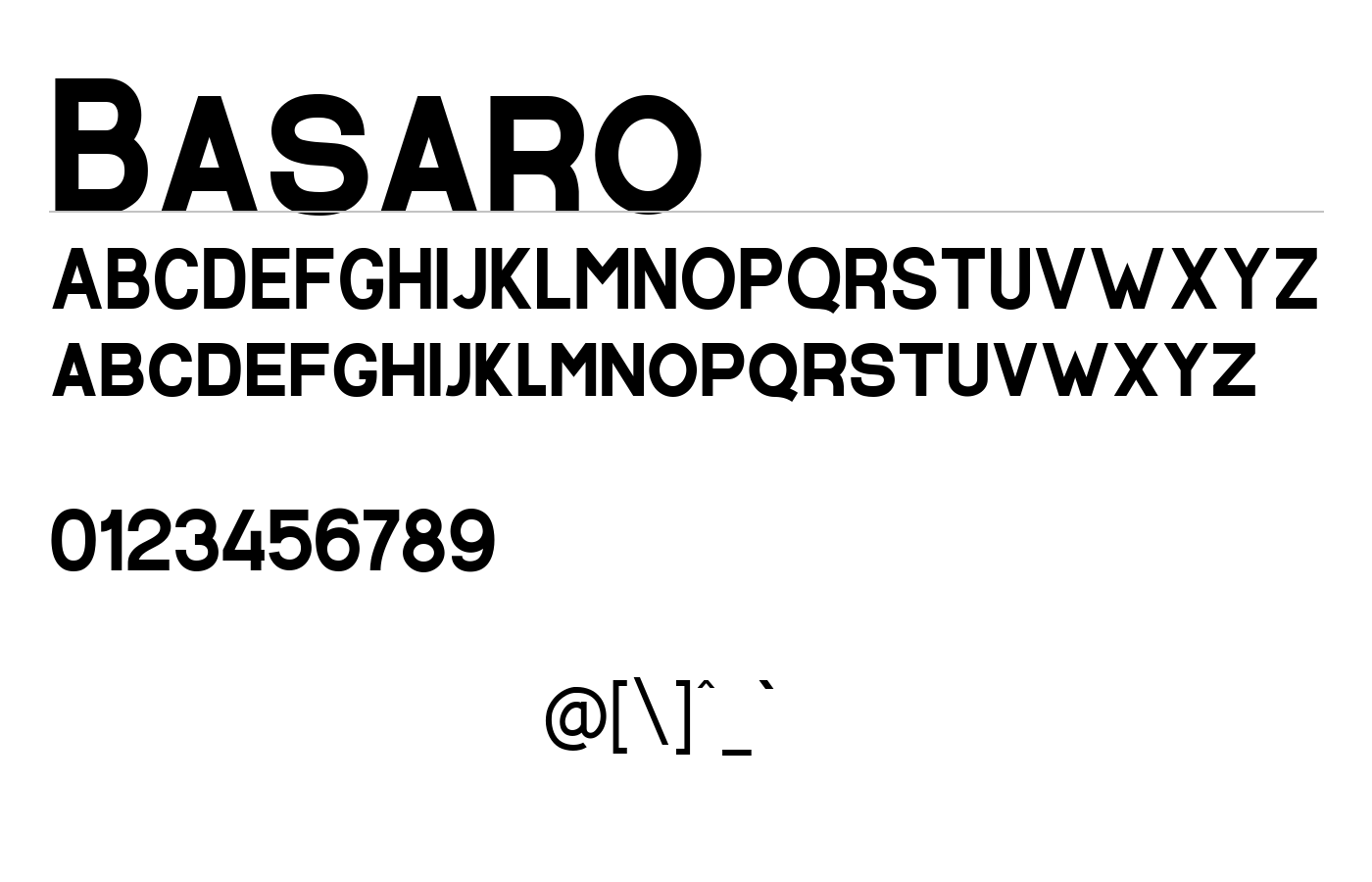 Basaro Font preview
