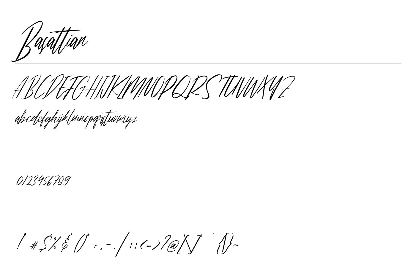 Basattian Font preview