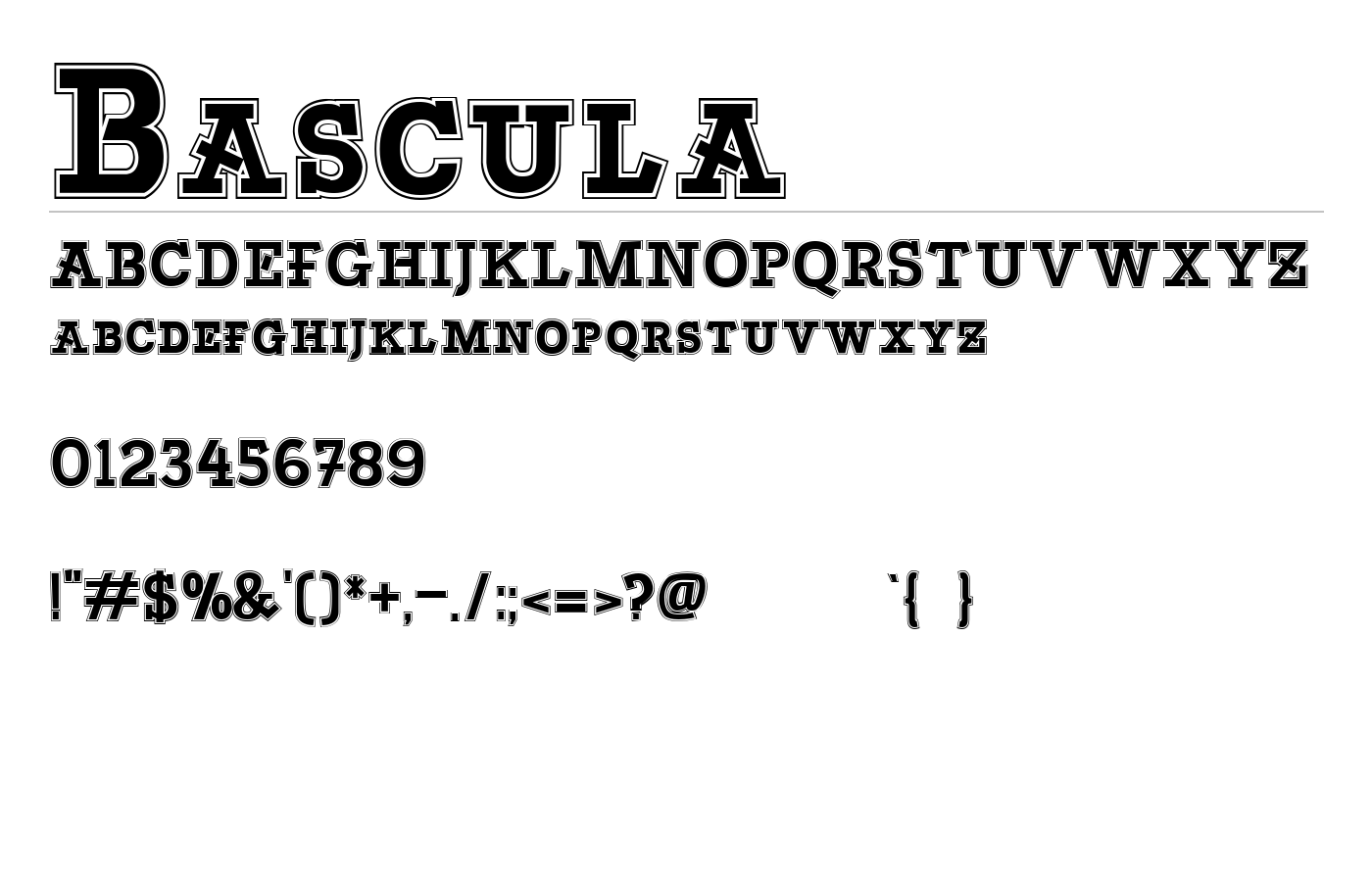 Bascula Font preview