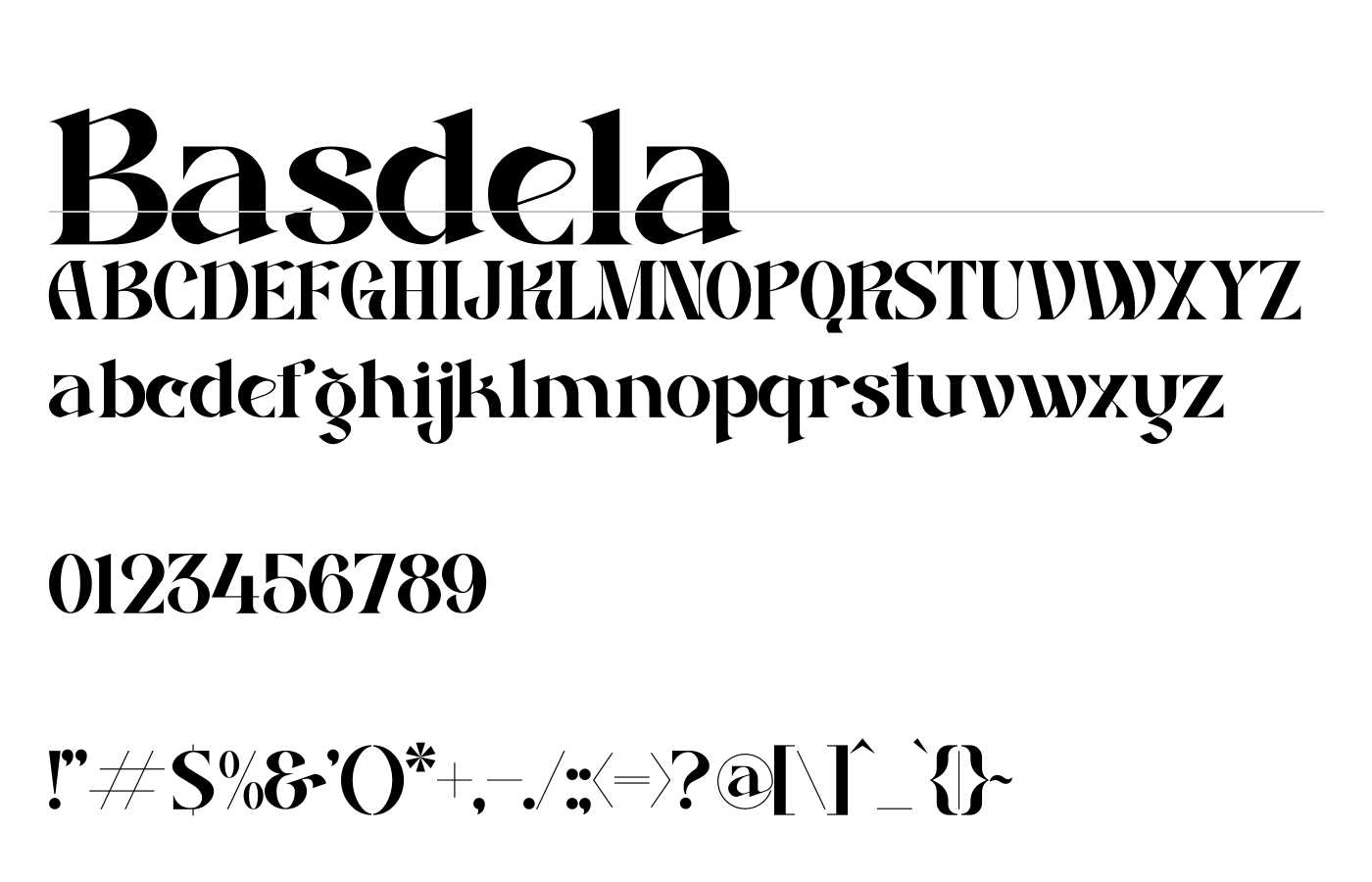 Basdela Font preview